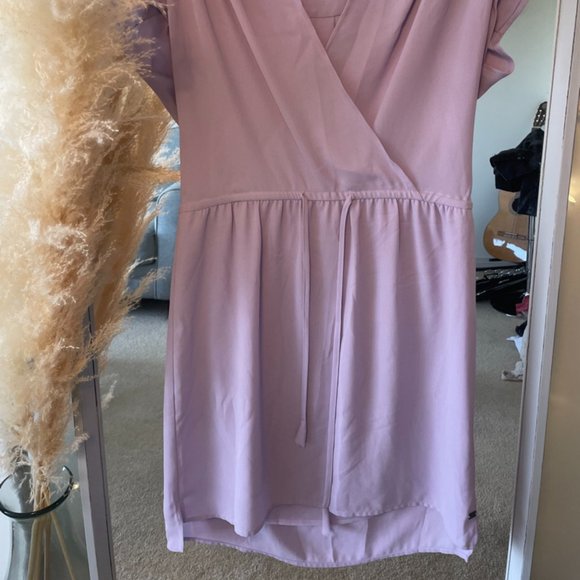 Lilac midi belted dress - Picture 2 of 3